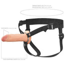 Fantasy X-tensions Elite Hollow Silicone Strap-on 6 Inch with adjustable harness and specifications.
