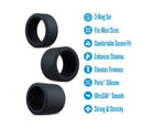 Performance Plus Accelerate Silicone Cock Ring Set 3 Piece with 3-ring design, comfortable fit, and enhances stamina.