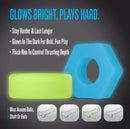 Performance Plus Flash Silicone Glow in the Dark Cock Ring Set features, highlighting glowing colors and design benefits.