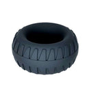 Performance Plus Traction Silicone Cock Ring Black with textured grooves for enhanced stimulation and performance.