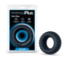 Performance Plus Traction Silicone Cock Ring Black product packaging with textured design for enhanced pleasure.