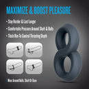 Performance Plus Launch Silicone Cock and Ball Strap Black showcasing targeted support and enhanced performance.