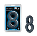 Performance Plus Launch Silicone Cock and Ball Strap Black in packaging, featuring a durable figure-8 design.