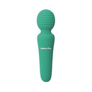 Adam & Eve Eve's Petite Private Pleasure Wand in teal silicone, compact and powerful for focused vibrations.