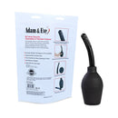 Adam & Eve EZ Anal Douche Squeeze Bulb Black with flexible tip and features for easy anal cleaning.