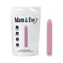 Adam & Eve Velvet Kiss 6 Inch Vibrator Light Pink in packaging, showcasing its smooth design and features.