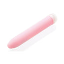 Adam & Eve Velvet Kiss 6 Inch Vibrator Light Pink on a white background, showcasing its sleek design.