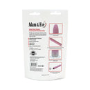 Adam & Eve Velvet Kiss 6 Inch Vibrator Light Pink product packaging with features and usage instructions.