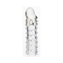 Adam & Eve Adam's Extension 2 Inch Penis Extender Clear for added length and girth, featuring a realistic design.