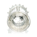Adam & Eve Adam's Extension 2 Inch Penis Extender Clear showcasing its clear design and textured interior.