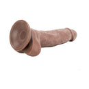 Adam & Eve Adam's True Feel Brown 7 Inch Dildo featuring realistic sculpting and dual-density construction for lifelike play.