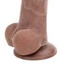 Adam & Eve Adam's True Feel Brown 7 Inch Dildo showcasing realistic sculpting and dual-density construction.