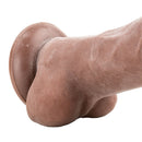 Adam & Eve Adam's True Feel Brown 7 Inch Dildo showcasing realistic design and dual-density construction.