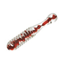 Adam & Eve Eve's Sweetheart Swirl Glass Dildo with raised swirls and colorful inner spiral design.