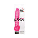 Adam & Eve Eve's Slim Pink Pleaser Vibrator packaging featuring a slender pink vibe for comfortable insertion.