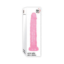 Adam & Eve Pink Jelly Slim Dildo in its packaging, designed for comfortable exploration and stimulation.