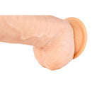 Adam & Eve Adam's Colossal 12 Inch Dildo Beige showcasing a lifelike design with detailed shaft and weighty balls.