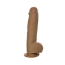 Adam & Eve Adam's Colossal 12 Inch Dildo Brown - realistic detailing and prominent veins for an eye-catching design.