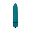Adam & Eve Vibrating Bumpy Bead Anal Plug Set showing a tapered teal silicone plug for anal play.