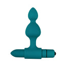 Adam & Eve Vibrating Bumpy Bead Anal Plug Set featuring a textured silicone design and removable vibrating bullet.