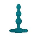 Adam & Eve Vibrating Bumpy Bead Anal Plug Set showcasing three beaded silicone plugs with a vibrating bullet.