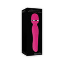 Adam & Eve Intimate Curves Rechargeable Wand Massager in pink packaging showcasing its sleek design.