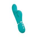 Image of Adam & Eve Eve's Rechargeable Thrusting Rabbit Vibrator with a curved design and dual motors.
