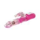 Adam & Eve Eve's First Thruster Rabbit Vibrator featuring thrusting, rotating beads and rabbit-ear vibration.