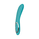 Adam & Eve G-Gasm Curve G-Spot Vibrator Teal featuring a smoothly angled shaft with multiple vibration settings.