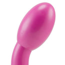Adam & Eve G-gasm Delight G-Spot Vibrator Pink close-up of the curved tip for targeted stimulation.