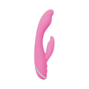 Adam & Eve G-gasm Rabbit Vibrator Hot Pink designed for dual G-spot and clitoral stimulation with silicone finish.