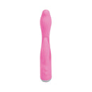 Adam & Eve G-gasm Rabbit Vibrator Hot Pink showcasing its curved silicone design for dual stimulation.