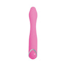 Adam & Eve G-gasm Rabbit Vibrator Hot Pink showcasing its sleek curved silicone design for dual stimulation.