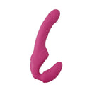 Adam & Eve Eve's Vibrating Strapless Strap-on in vibrant pink, designed for harness-free strap-on play.