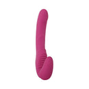 Adam & Eve Eve's Vibrating Strapless Strap-on featuring a smooth pink design for enhanced pleasure.