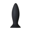 Adam & Eve Rechargeable Vibrating Anal Plug Trainer Kit black silicone plug with tapered tip and flared base