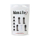 Adam & Eve Vibrating Penis Sleeve Kit packaging showcasing textured sleeves and mini bullet vibrator.