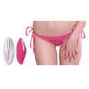 Adam & Eve Eve's Rechargeable Vibrating Panty With Remote featuring lace panty and contoured silicone vibe.