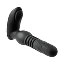 Adam & Eve Adam's Warming & Rotating Prostate Thruster on a white background with textured shaft and curved design.