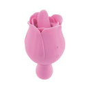 Adam & Eve Eve's Ravishing Clit Flicking Rose Vibrator in pink silicone rose design for clitoral stimulation.