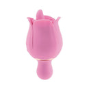 Adam & Eve Eve's Ravishing Clit Flicking Rose Vibrator in pink silicone with a flickering tongue-shaped teaser.