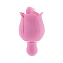 Adam & Eve Eve's Ravishing Clit Flicking Rose Vibrator in a pink rose design, featuring a tongue-shaped teaser.
