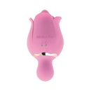 Adam & Eve Eve's Ravishing Clit Flicking Rose Vibrator in pink silicone with flicking tongue-shaped teaser.