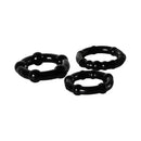 Adam & Eve Adam's Pleasure Kit For Him features three black pleasure rings designed for enhancement and stamina.