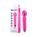 Adam & Eve Peak Rechargeable Wand Massager Pink with smooth, flexible tip and USB rechargeable features.
