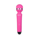 Adam & Eve Peak Rechargeable Wand Massager Pink showcasing its ergonomic design and vibrant color.