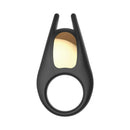 Adam & Eve Lucas II Vibrating Couple's Stimulator Black with ticklers for enhanced pleasure and comfort.