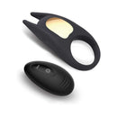 Adam & Eve Lucas II Vibrating Couple's Stimulator Black with remote control for enhanced pleasure.