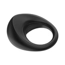 Adam & Eve Alan Vibrating Rechargeable Cock Ring Black, stretchy silicone ring with embedded vibrator.