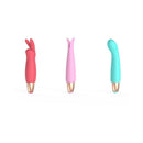 Adam & Eve Playful Seduction Bullet Vibrator Kit with three interchangeable silicone sleeves in vibrant colors.